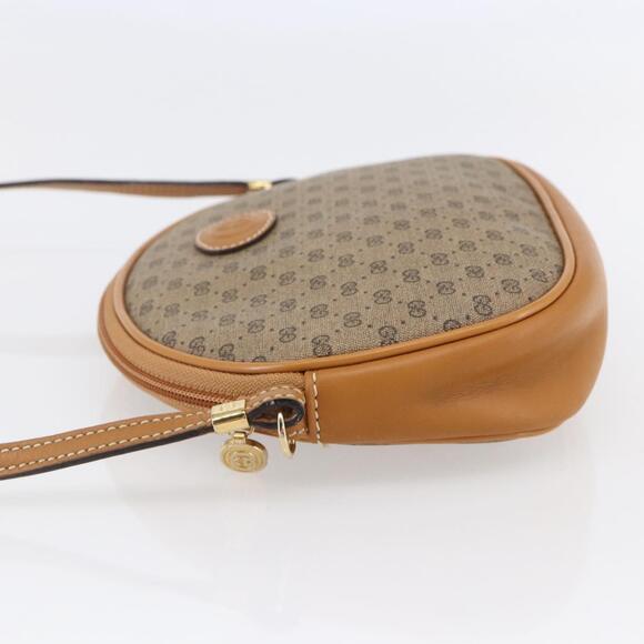 GUCCI Micro GG Supreme Shoulder Bag PVC Beige Gold 007 89 1113 Auth BA7112
